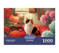 Sinoshow_24085_a_fluffy_calico_cat_surrounded_by_flowers_in_the_1e9116f3-4d3a-4a14-83fe-9dfdd40b4f4d_2 1000 Pezzi Puzzle Stimolante Ed Educativo Gioco Del Puzzle, Juguetes Educativos Únicos Y Estimul