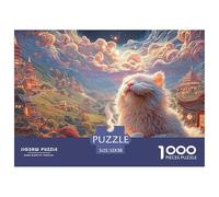 Sinoshow_24085_a_fluffy_white_cat_sits_on_the_table_with_its_ey_c2272a60-3313-4fad-b8c0-28d161211e80_2 1000 Pezzi Puzzle Stimolante Ed Educativo Gioco Del Puzzle, Imágenes Vibra
