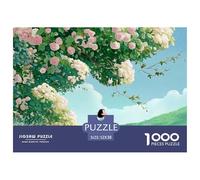 Sinoshow_24085_a_girl_in_blue__standing_under_the_trees_with_pi_82cb1b3a-7dba-4e46-9f14-64cb4b237a38_1 1000 Pezzi Puzzle Stimolante Ed Educativo Gioco Del Puzzle, Juego Familiar Anti-Estrés, Un Gioco