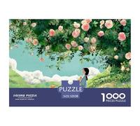 Sinoshow_24085_a_girl_in_blue__standing_under_the_trees_with_pi_82cb1b3a-7dba-4e46-9f14-64cb4b237a38_2 1000 Pezzi Puzzle Stimolante Ed Educativo Puzzle, Juego Familiar Anti-Estrés, Regalo Di Natale P