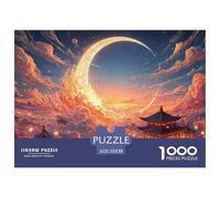 Sinoshow_24085_a_golden_yellow_moon_is_floating_above_the_cloud_a9084df9-a772-4625-98cf-02ed83f9bdb6_4 1000 Pezzi Puzzle Difficile, Impegnativo, Quasi Impossibile Gioco Del Puzzle, Juguetes Educativo