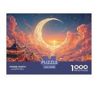 Sinoshow_24085_a_golden_yellow_moon_is_floating_above_the_cloud_a9084df9-a772-4625-98cf-02ed83f9bdb6_2 1000 Pezzi Puzzle Divertente Ed Emozionante Gioco Del Puzzle, Juguetes Educativos Únicos Y Estim