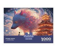 Sinoshow_24085_a_gray_wolf_with_purple_and_pink_fur_stands_next_89de5582-a04e-4e71-bc87-5516bae7628a_2 1000 Pezzi Puzzle Difficile, Impegnativo, Quasi Impossibile Puzzle, Imágen