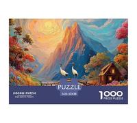 Sinoshow_24085_a_green_mountain_waterfalls_and_flowers_by_the_s_352e644d-4093-4aa4-84ac-9d2dc0f9bd58_3 1000 Pezzi Jigsaw Puzzle Difficile, Impegnativo, Quasi Impossibile Gioco Del Puzzle, Regalo De N