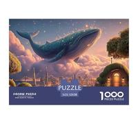 Sinoshow_24085_a_majestic_blue_whale_glides_above_the_city_its__1f55591e-e04f-4c67-af2e-b4a977740562_1 1000 Pezzi Puzzle Difficile, Impegnativo, Quasi Impossibile Puzzle, Juego Familiar Anti-Estrés,