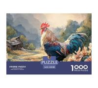 Sinoshow_24085_a_majestic_rooster_with_vibrant_feathers_and_pie_3aaa23c6-858d-4edf-ac05-36402f48e71f_2 1000 Pezzi Puzzle Stimolante Ed Educativo Gioco Del Puzzle, Juego Familiar Anti-Estrés, Un Gioco