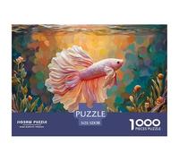 Sinoshow_24085_a_pink_and_white_betta_fish_in_an_aquarium._the__cc25f14a-7bdc-416d-a5d0-dc424fb2da15_3 1000 Pezzi Jigsaw Puzzle Difficile, Impegnativo, Quasi Impossibile Puzzle, Juego Familiar Anti-E