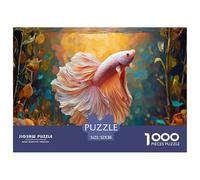 Sinoshow_24085_a_pink_and_white_betta_fish_in_an_aquarium._the__cc25f14a-7bdc-416d-a5d0-dc424fb2da15_4 1000 Pezzi Jigsaw Puzzle Difficile, Impegnativo, Quasi Impossibile Gioco Del Puzzle, Regalo De N