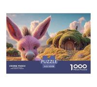 Sinoshow_24085_a_pink_baby_donkey_with_long_ears_looking_at_the_9cd96c96-d8f3-4b73-8734-daa5b0189a95_2 1000 Pezzi Puzzle Difficile, Impegnativo, Quasi Impossibile Puzzle, Juguetes Educativos Únicos Y