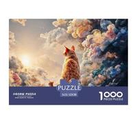 Sinoshow_24085_a_red_cat_is_stepping_on_the_clouds_with_golden__3252a9a3-a550-442f-9781-8a745563f3e0_1 1000 Pezzi Puzzle Difficile, Impegnativo, Quasi Impossibile Puzzle, Juego Familiar Anti-Estrés,