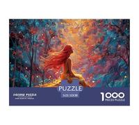 Sinoshow_24085_a_red-haired_woman_with_long_hair_sits_on_the_ed_e637dee9-23ac-4639-96d3-13839eecf651_1 1000 Pezzi Puzzle Divertente Ed Emozionante Puzzle, Juego Familiar Anti-Estrés, Un Gioco Che Uni
