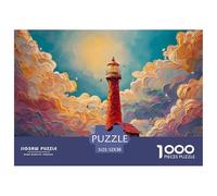 Sinoshow_24085_a_red_lighthouse_stands_tall_on_the_coast_its_wh_0e76cfb4-65ee-4894-8ead-bece7167fd30_2 1000 Pezzi Puzzle Divertente Ed Emozionante Gioco Del Puzzle, Juego Familiar Anti-Estrés, Un Gio
