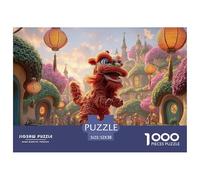 Sinoshow_24085_a_red_lion_dance_jumping_and_spinning_in_the_air_b8b99099-9d1a-4bb6-9b06-8b9082ecfa64_2 1000 Pezzi Puzzle Difficile, Impegnativo, Quasi Impossibile Gioco Del Puzzle, Juguetes Educativo
