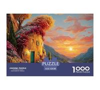 Sinoshow_24085_a_small_cottage_with_green_doors_and_windows_sur_9957c88c-f795-4280-a8d8-7a06cbe7d9ad_1 1000 Pezzi Puzzle Divertente Ed Emozionante Gioco Del Puzzle, Juguetes Educativos Únicos Y Estim