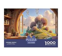 Sinoshow_24085_a_small_room_with_an_open_window_overlooking_the_f07e6d3c-eae5-435c-80a1-63fcaa19f53a_2 1000 Pezzi Puzzle Difficile, Impegnativo, Quasi Impossibile Puzzle, Juego Familiar Anti-Estrés,