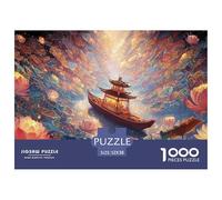 Sinoshow_24085_a_small_wooden_boat_is_floating_on_the_water_sur_2ac286e7-ba7d-425e-acf6-2536d759bb69_1 1000 Pezzi Puzzle Difficile, Impegnativo, Quasi Impossibile Gioco Del Puzzle, Juego Familiar Ant