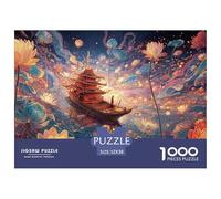 Sinoshow_24085_a_small_wooden_boat_is_floating_on_the_water_sur_c5f40f19-2d56-462a-a85c-4a8fbc6f7c02_1 1000 Pezzi Puzzle Difficile, Impegnativo, Quasi Impossibile Puzzle, Juguetes Educativos Únicos Y