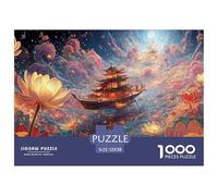 Sinoshow_24085_a_small_wooden_boat_is_floating_on_the_water_sur_c5f40f19-2d56-462a-a85c-4a8fbc6f7c02_2 1000 Pezzi Puzzle Difficile, Impegnativo, Quasi Impossibile Gioco Del Puzzle, Juguetes Educativo