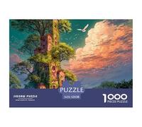 Sinoshow_24085_a_tall_building_covered_in_trees_and_vines_in_th_e916ff6d-0332-4112-b9a0-4ae74c23ae3d_1 1000 Pezzi Puzzle Difficile, Impegnativo, Quasi Impossibile Puzzle, Imágen