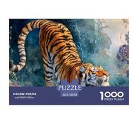Sinoshow_24085_a_tiger_stretching_its_tail_watercolor_painting__c4ccd110-15db-4bd9-a90d-e58d5e0ceece_4 1000 Pezzi Puzzle Difficile, Impegnativo, Quasi Impossibile Puzzle, Juego Familiar Anti-Estrés,