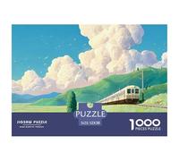 Sinoshow_24085_a_train_is_driving_on_the_railway_with_green_gra_a8e024a6-5da6-42d8-82a4-7c683220b889_1 1000 Pezzi Puzzle Difficile, Impegnativo, Quasi Impossibile Puzzle, Imágen