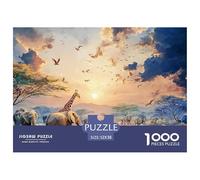 Sinoshow_24085_a_vibrant_and_colorful_wildlife_scene_at_sunset__82d5ff12-8917-47ca-b8dd-0bed25b3c356_2 1000 Pezzi Puzzle Difficile, Impegnativo, Quasi Impossibile Puzzle, Imágen