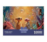 Sinoshow_24085_a_whimsical_illustration_of_two_cute_aliens_shar_b98b942a-b992-40ca-b572-481a9ed0ee84_2 1000 Pezzi Jigsaw Puzzle Difficile, Impegnativo, Quasi Impossibile Gioco Del Puzzle, Juego Famil