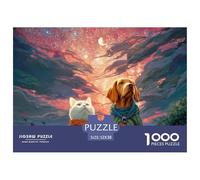 Sinoshow_24085_a_white_cat_and_a_brown_spaniel_dog._the_orange__3a78521e-3f76-42d5-bd66-6a56cd42bb9b_4 1000 Pezzi Puzzle Stimolante Ed Educativo Puzzle, Imágenes Vibrantes, Rega