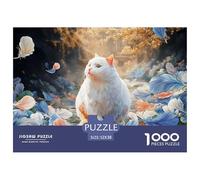 Sinoshow_24085_a_white_cat_surrounded_by_blue_feathers_with_gol_fa82b656-4c67-4909-b9fd-4311fe498ecd_2 1000 Pezzi Puzzle Difficile, Impegnativo, Quasi Impossibile Gioco Del Puzzle