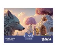 Sinoshow_24085_a_wolf_with_gray_fur_and_pink_hair_stands_next_t_312dafac-c8ca-4e8b-858b-06c6b01943cf_2 1000 Pezzi Puzzle Stimolante Ed Educativo Gioco Del Puzzle, Imágenes Vibra