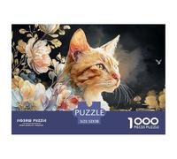 Sinoshow_24085_beautiful_cat_with_golden_flowers_glitter_and_go_7bda1bc6-993b-414e-9f13-2a09be5fe1f8_2 1000 Pezzi Puzzle Divertente Ed Emozionante Gioco Del Puzzle, Juego Familiar Anti-Estrés, Regalo