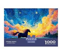 Sinoshow_24085_beautiful_horse_with_a_red_and_black_mane_runnin_58a11aea-015d-473d-b438-fcb7163aad84_2 1000 Pezzi Jigsaw Puzzle Difficile, Impegnativo, Quasi Impossibile Puzzle, Juego Familiar Anti-E