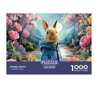Sinoshow_24085_bunny_in_a_blue_coat_in_the_style_of_peter_rabbi_c2627299-21c8-444a-aa27-46c1c0f9c1db_2 1000 Pezzi Jigsaw Puzzle Difficile, Impegnativo, Quasi Impossibile Puzzle, Juguetes Educativos Ú