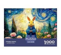 Sinoshow_24085_bunny_in_blue_coat_in_the_style_of_peter_rabbit__2a06dbec-9ad1-4bc3-a7d9-c0eada7683f5_4 1000 Pezzi Puzzle Divertente Ed Emozionante Puzzle, Imágenes Vibrantes, Re