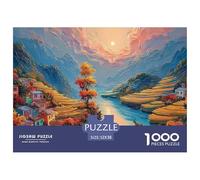 Sinoshow_24085_chinese_painting_chinese_style_architecture_on_t_74030fce-4059-4f7e-9c13-34893b12b8ba_1 1000 Pezzi Puzzle Divertente Ed Emozionante Puzzle, Imágenes Vibrantes, Un