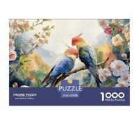 Sinoshow_24085_colorful_parrot_couple_in_love_surrounded_by_flo_c5817d4c-311e-4f93-a107-0d7def3a8bc6_2 1000 Pezzi Puzzle Difficile, Impegnativo, Quasi Impossibile Gioco Del Puzzle, Juego Familiar Ant