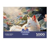 Sinoshow_24085_cute_white_nine-tailed_fox_with_red_fur_and_yell_e773085d-9c37-47cc-8638-4331a7876dd8_3 1000 Pezzi Puzzle Difficile, Impegnativo, Quasi Impossibile Puzzle, Juego Familiar Anti-Estrés,