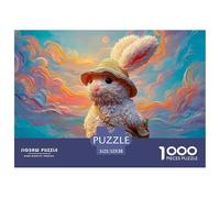 Sinoshow_24085_cute_white_rabbit_plush_toy_wearing_a_beige_hat__f5f2b3f3-8710-4fee-94a7-c3ab12f034ff_2 1000 Pezzi Jigsaw Puzzle Difficile, Impegnativo, Quasi Impossibile Gioco Del Puzzle, Juego Famil