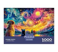 Sinoshow_24085_golden_retriever_and_cat_sitting_by_the_lake_gol_a6906119-07a9-4969-a2ad-17e8e2a8e91b_1 1000 Pezzi Puzzle Divertente Ed Emozionante Puzzle, Juguetes Educativos Únicos Y Estimulantes, R