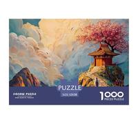 Sinoshow_24085_on_the_cliff_there_is_an_ancient_chinese_buildin_619032fe-4a87-4dcc-a8d8-6b980ac167ab_1 1000 Pezzi Jigsaw Puzzle Stimolante Ed Educativo Gioco Del Puzzle, Juguetes Educativos Únicos Y