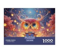 Sinoshow_24085_red_owl_with_blue_eyes_a_cute_oil_painting_with__8f688103-7b8f-47f0-841f-b10d5d683e82_1 1000 Pezzi Puzzle Stimolante Ed Educativo Puzzle, Juego Familiar Anti-Estrés, Un Gioco Che Unisc