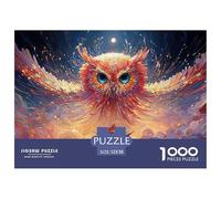 Sinoshow_24085_red_owl_with_blue_eyes_a_cute_oil_painting_with__8f688103-7b8f-47f0-841f-b10d5d683e82_2 1000 Pezzi Puzzle Stimolante Ed Educativo Puzzle, Imágenes Vibrantes, Un G