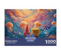 Sinoshow_24085_spongebob_and_patrick_floating_in_the_jellyfish__13d71b27-58a9-4d2c-8e0e-deb47786db88_2 1000 Pezzi Jigsaw Puzzle Difficile, Impegnativo, Quasi Impossibile Gioco Del Puzzle, Juguetes Ed