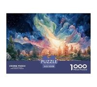 Sinoshow_24085_starry_night_sky_aurora_borealis_forest_trees_re_6f9bbd71-2185-4129-b542-84bb24c34209_4 1000 Pezzi Jigsaw Puzzle Difficile, Impegnativo, Quasi Impossibile Puzzle