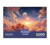 Sinoshow_24085_sunrise_over_the_clouds_with_the_sun_and_moon_in_8efd0784-9493-47c7-8faf-e8d8505ac8fa_4 1000 Pezzi Puzzle Stimolante Ed Educativo Puzzle, Juguetes Educativos Únicos Y Estimulantes, Un