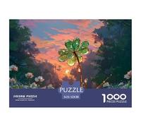 Sinoshow_24085_the_dew_on_the_four-leaf_clover_is_shining_and_t_a3c1fa0a-5dd5-4838-8ed5-4b086a2c481e_4 1000 Pezzi Jigsaw Puzzle Difficile, Impegnativo, Quasi Impossibile Puzzle, Juego Familiar Anti-E
