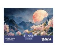 Sinoshow_24085_the_red_moon_hangs_in_the_sky_surrounded_by_pink_71ab5b6e-0b99-4608-a999-5ece93ebe447_1 1000 Pezzi Puzzle Divertente Ed Emozionante Gioco Del Puzzle, Juego Familiar Anti-Estrés, Un Gio