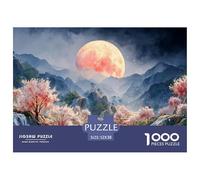Sinoshow_24085_the_red_moon_hangs_in_the_sky_surrounded_by_pink_71ab5b6e-0b99-4608-a999-5ece93ebe447_4 1000 Pezzi Puzzle Divertente Ed Emozionante Gioco Del Puzzle, Juego Familiar Anti-Estrés, Un Gio