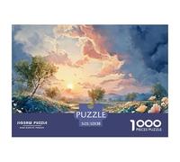 Sinoshow_24085_the_sky_is_painted_with_a_beautiful_sunset_refle_54fb2083-5250-40bf-b439-83ca6e0947ea_1 1000 Pezzi Jigsaw Puzzle Difficile, Impegnativo, Quasi Impossibile Puzzle, Juego Familiar Anti-E