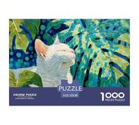 Sinoshow_24085_white_cat_in_the_monstera_oil_painting_bright_co_a37f6405-bcc9-42bf-9aa1-3c4b9c84b2ca_1 1000 Pezzi Puzzle Stimolante Ed Educativo Puzzle, Juego Familiar Anti-Estrés, Regalo Di Natale P